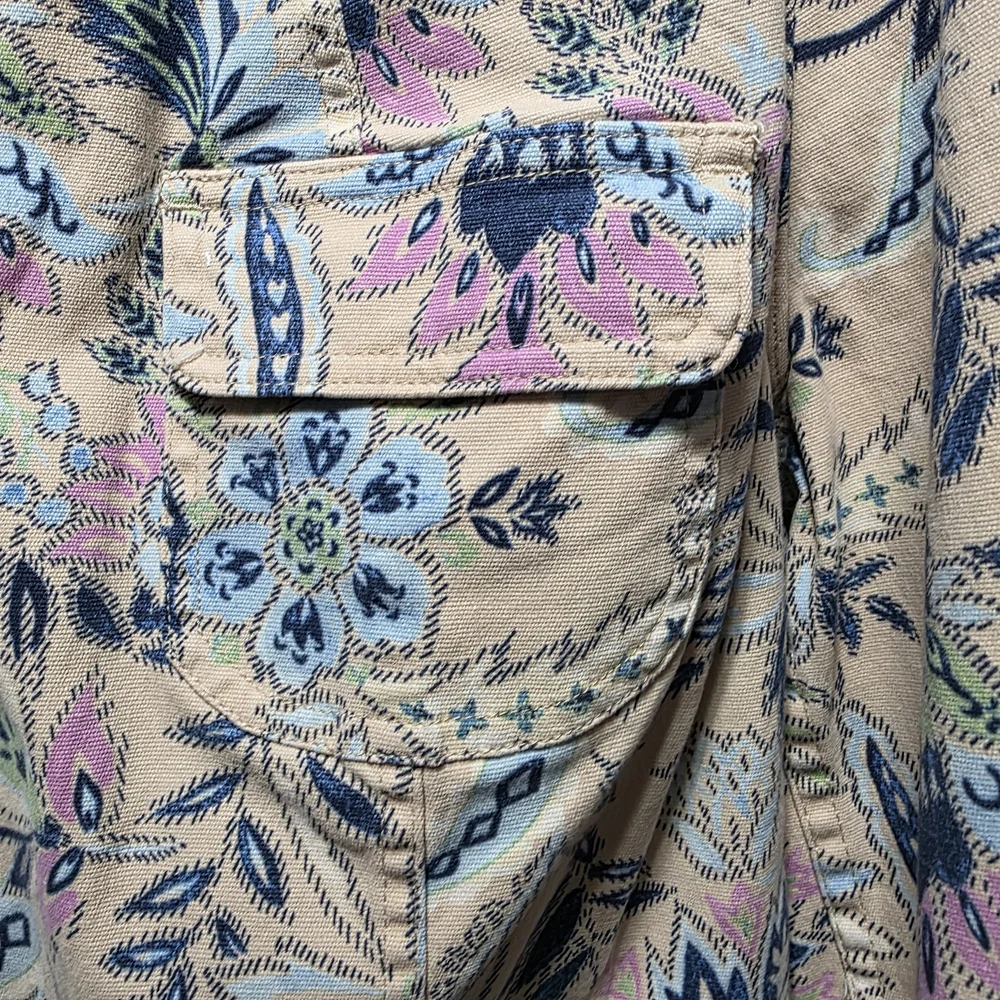 Charter Club Pink and Blue Floral Jeans Jacket, Womens‎ Size 2X